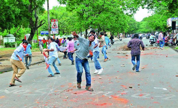 STONE PELTING