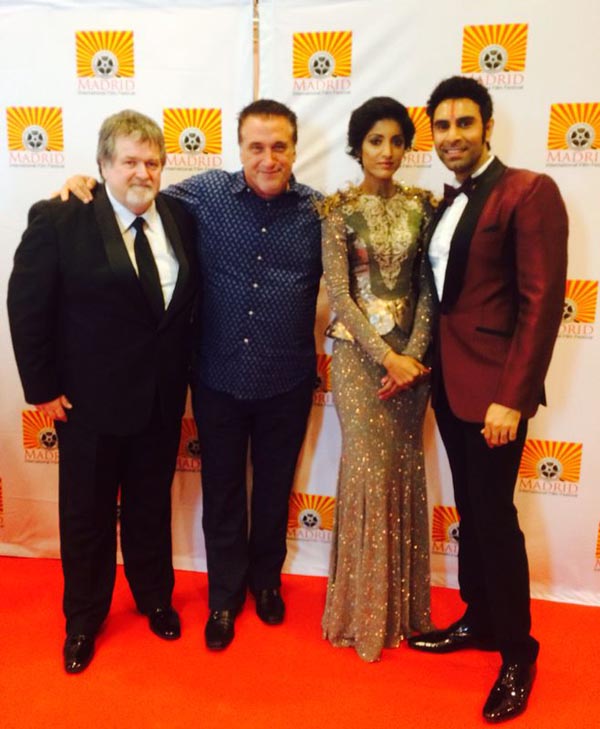 Sandip Soparrkar and Jesse Randhawa with Hollywood actor Daniel  Baldwin and president of MIFF Carl Toney