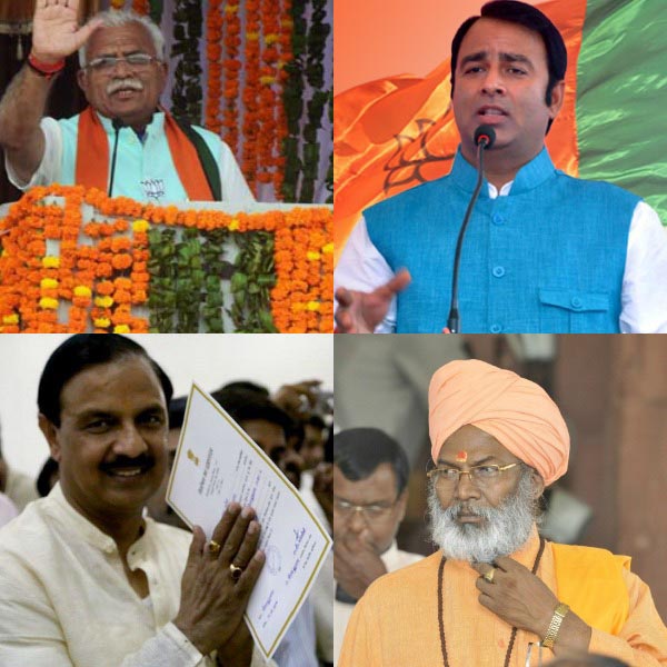 manohar lal kattar-mahesh sharma-saakshi maharaj-sangith som