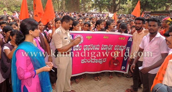 Kundapura_ABVP Protest_Mangalore Univercity (7)